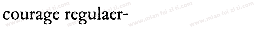 courage regulaer字体转换